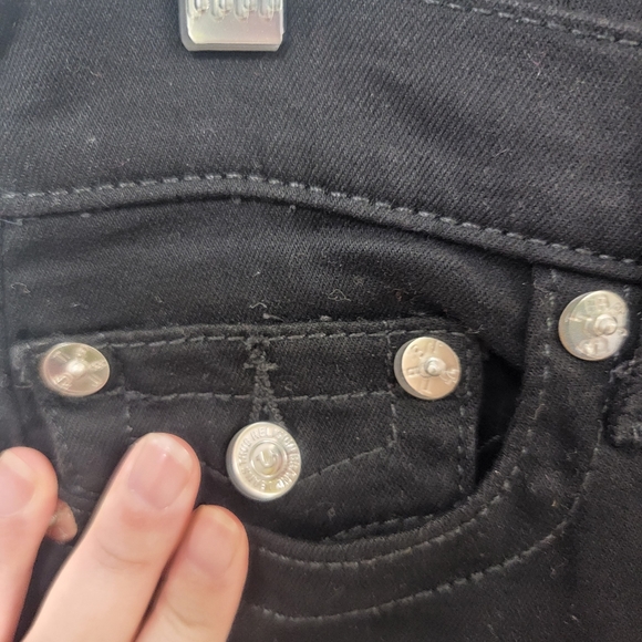 True Religion Black Distressed Skinny Jeans - Picture 3 of 9